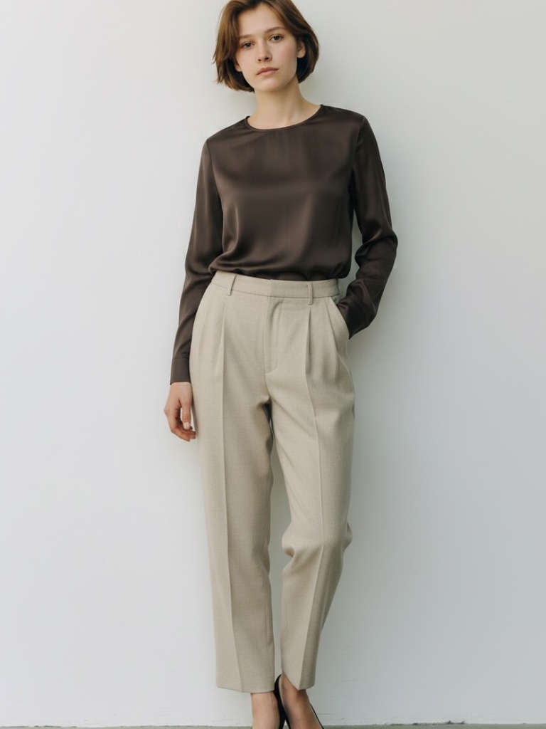 Ann Taylor Tan Lined Dress Pants Light Weight Wool Blend Sz 14